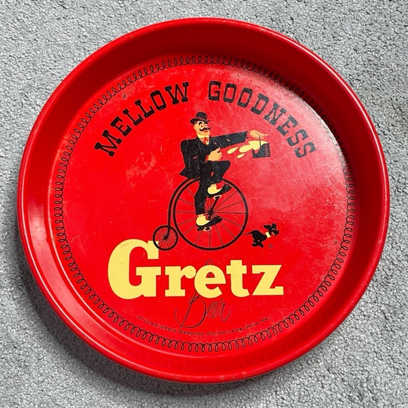 Vintage Gretz Brewing Company Philadelphia P.A Metal Advertising Beer Tray 13